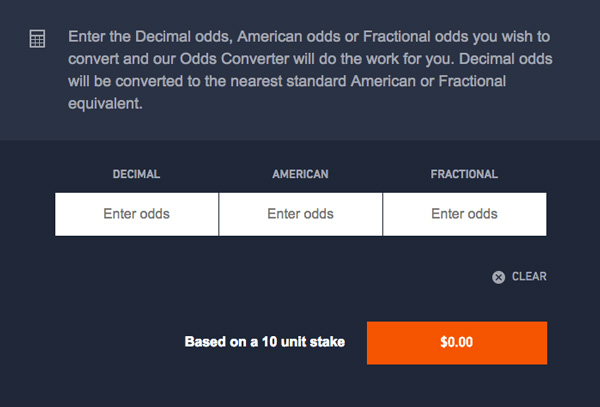 Convert american odds to fractional odds